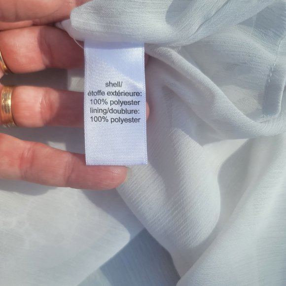 HP! $3/$33 Maurices white top, lightweight lacey print, size L, EUC - Picture 7 of 10